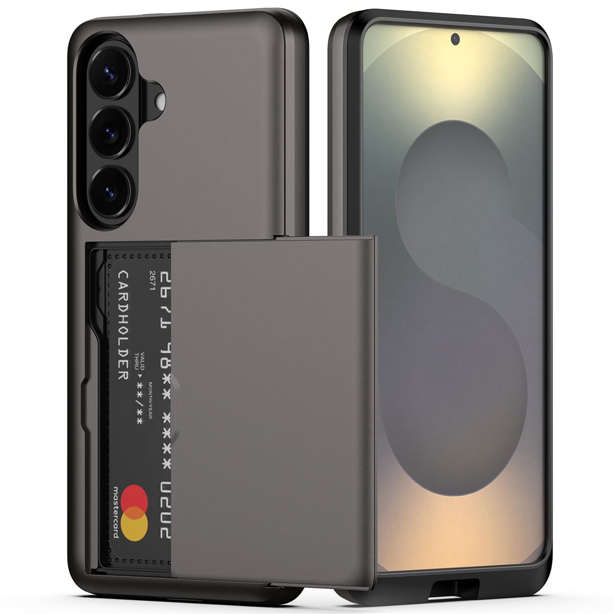 Photo 1 of Nvollnoe for Samsung Galaxy S26 Case with Card Holder Dual Layer Heavy Duty Protective Case Hidden Card Slot Slim Wallet Cover for Samsung S26 6.2''(Coffee)