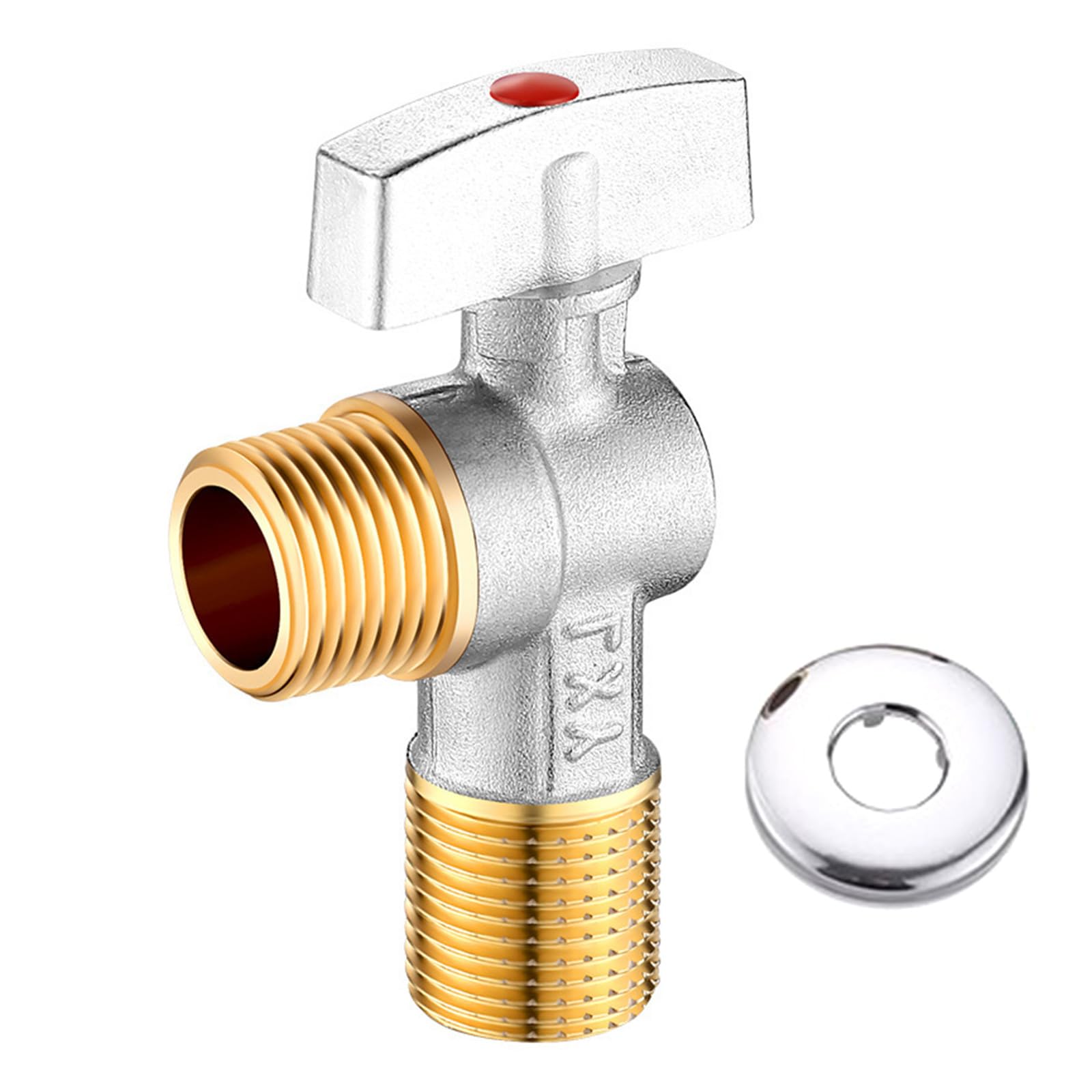 Msioytog Br Ass 1/2" Angles Valves With Easy Grip 1/4 Turn Handle Hot & Cold Water Valves For Various Plumbing Needs Ass Angles Stop