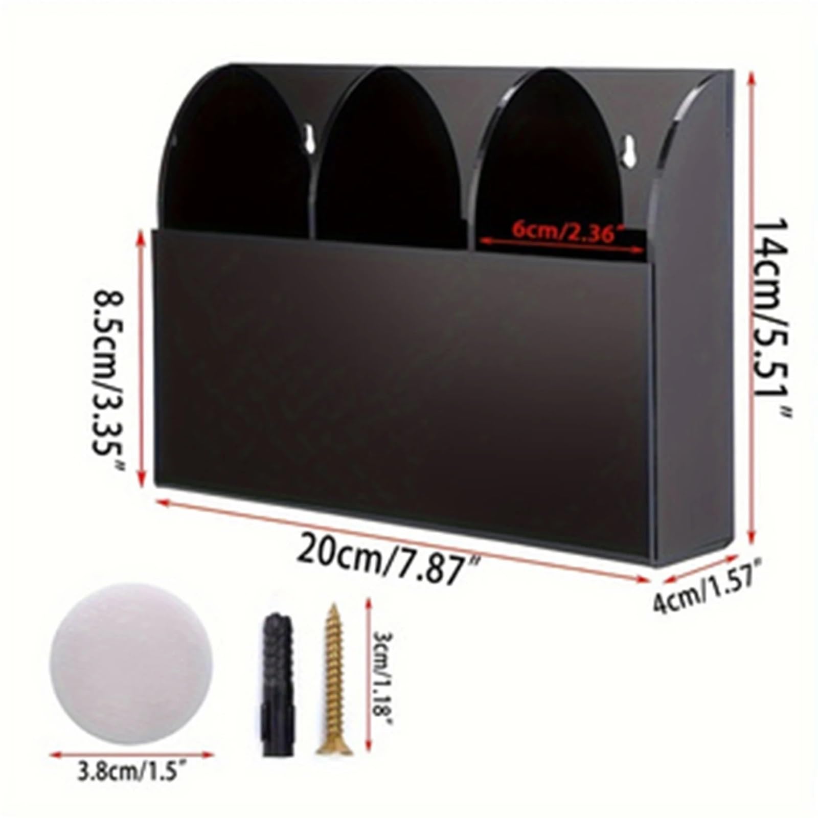 Organisateur De TéLéCommande Boîte de Rangement for télécommande, Support de Rangement Mural for téléphone, Porte-Stylo Mural, Organisateur, Support for contrôleur de télévision