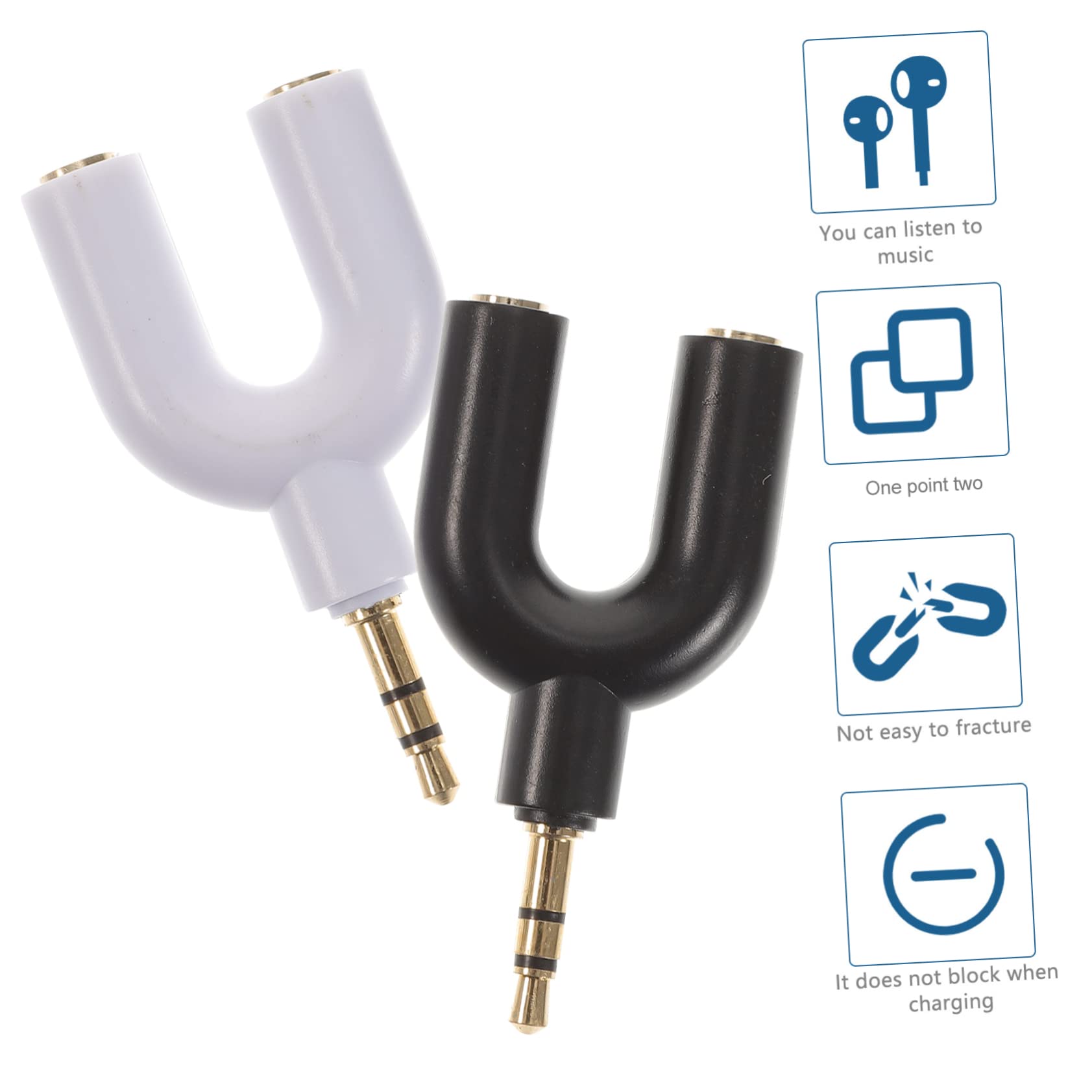 Uonlytech 5 Set Di Adattatori Per Cuffie Stereo Da 3 5 Mm Splitter Da 1 A 2 Vie Per La Condivisione Di Musica 6 Pezzi*5