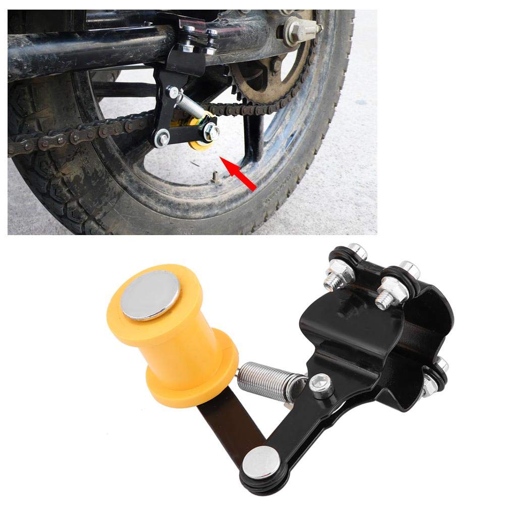 Tendeur de Chaîne Fer Plastique Tendeur de Chaîne de Réglage Boulon du Rouleau cessoires Modifiés pour la Plupart des Motos(Noir) tendeur de chaîne Moto Universelle tendeur Chaine tendeur Chaine