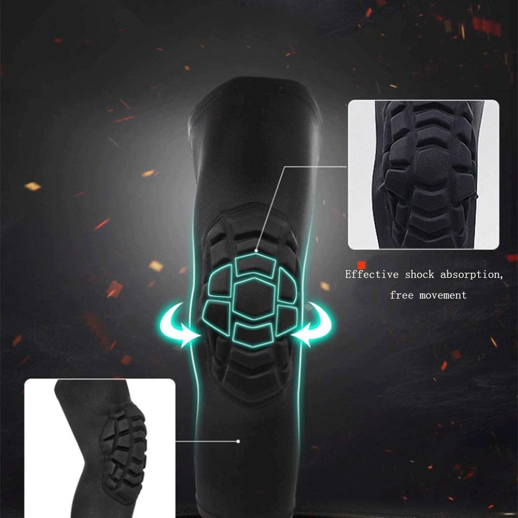 Genouillères Genou Compression Manches Genou Pads Compression Jambe Manches for Le Basket, Volley-Ball, Haltérophilie, et Plus(M)