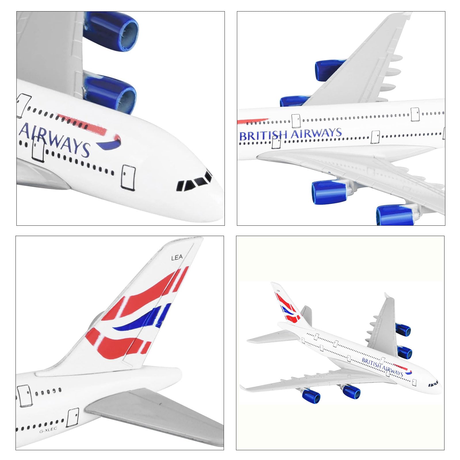 Starkvista British Airways A380 Airplane Toy, Alloy Diecast Plane with Realistic Details - Image 2