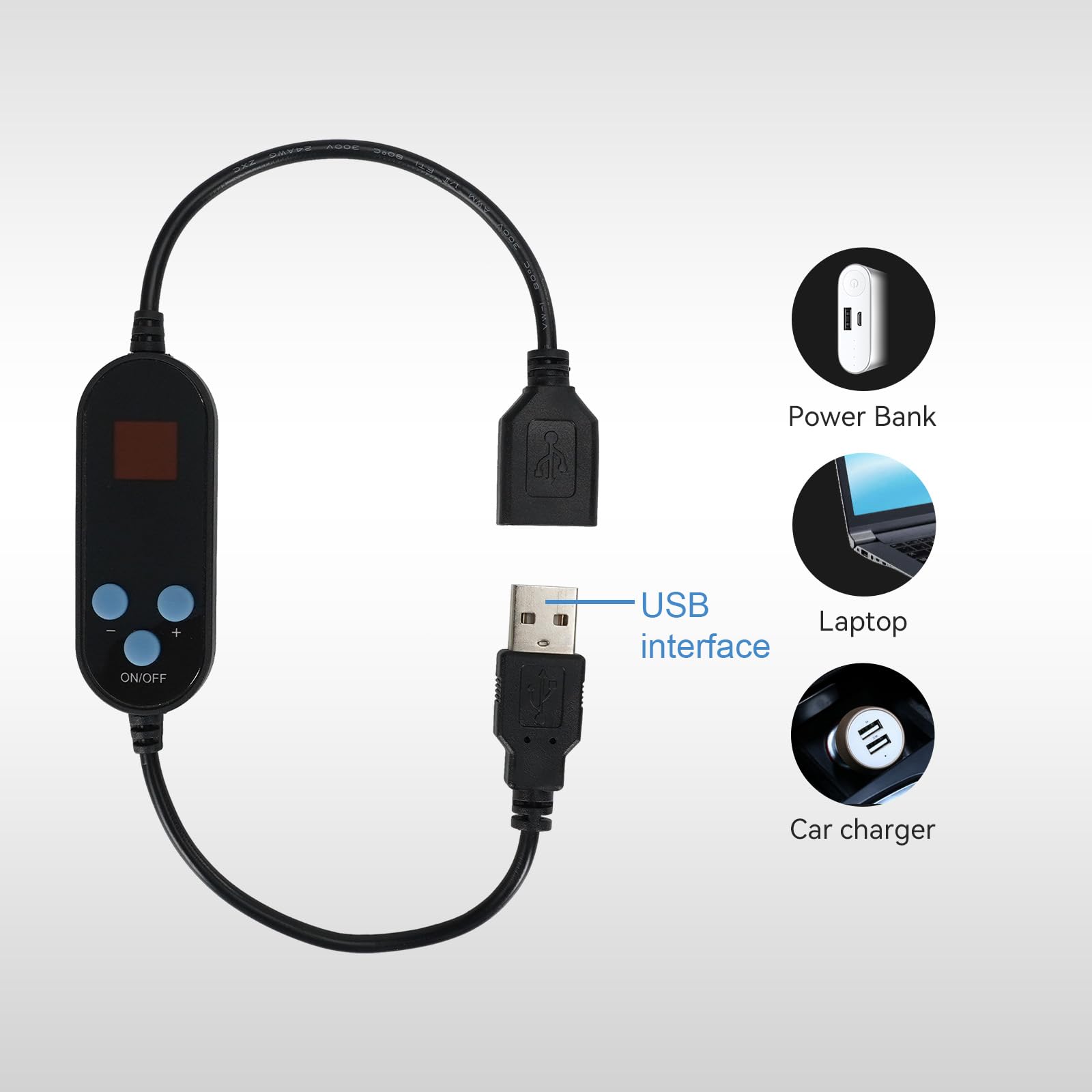 SVBONY SV172 Chauffe-lentille, bande de chauffage de rosée de 430 mm, chauffe-objectif avec fonction PWM, chauffe-objectif avec interface USB pour télescope et appareil photo