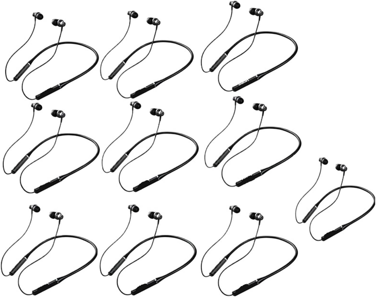 Wholesale 10pcs HE05 Earphone Headset Neckband Sport with Mic(10pcs red)