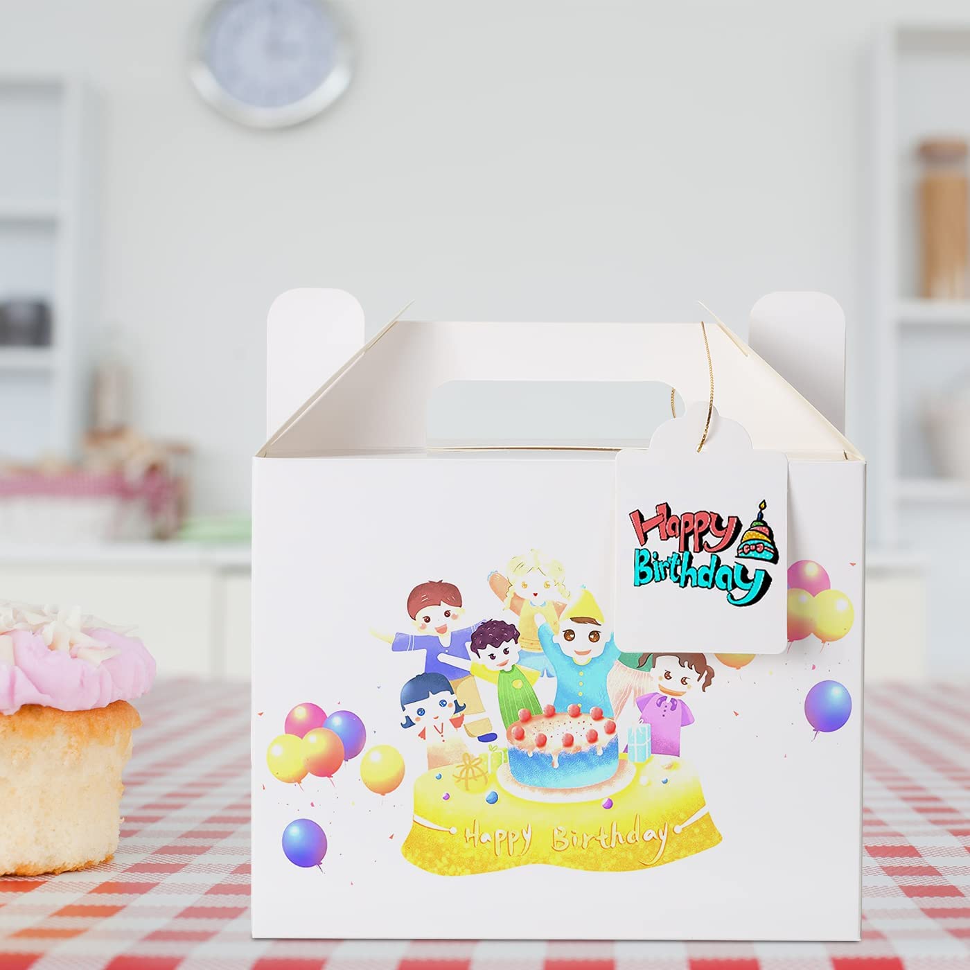36 Stück Party-Leckerli-Boxen – Giebel-Design, 16x8x8 Cm, Für Babyparty, Geburtstag & Weihnachten (Eiscreme-Design)
