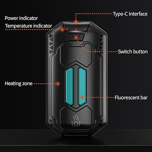 Miniatura 2 de AI - Calentadores de manos recargables de 2 unidades, calentadores de manos eléctricos de 6000 mAh con 3 ajustes de calor, calentador de bolsillo