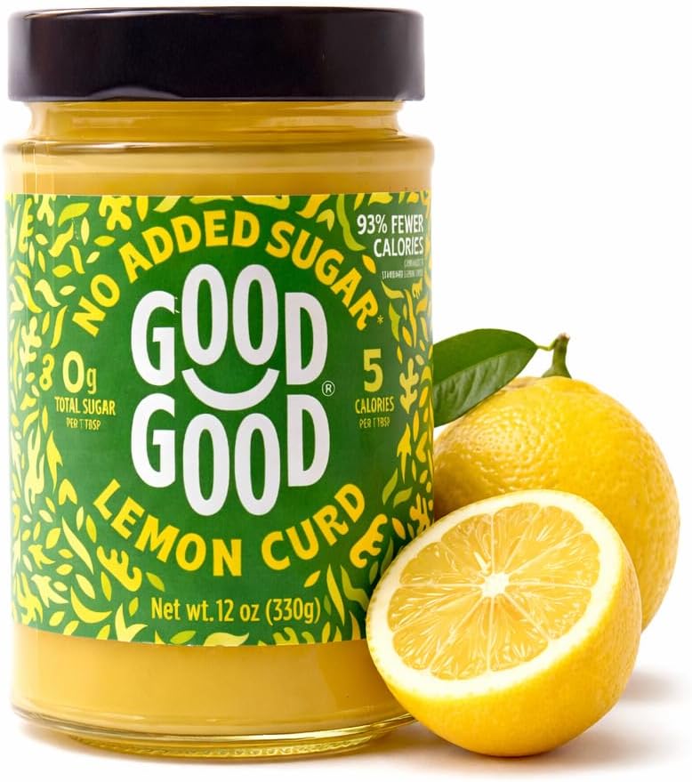 - GOOD GOOD No Added Sugar Lemon Curd - Low Carb, Low-Calorie Spread - Keto Friendly - Vegan - Diabetic Friendly - 12oz / 330g (Pack of 1)