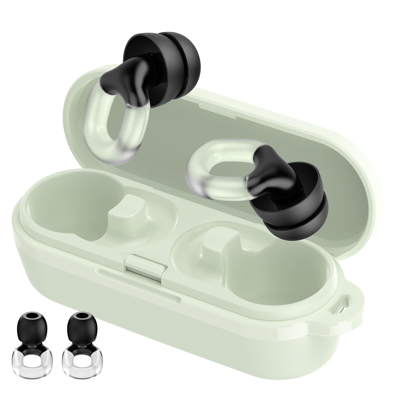 Ear Plugs for Sleeping Noise Cancelling, 35dB Noise Reduction Earplugs Reusable Soft Silicone, 14 Eartips & Carry Case, Replaceable Single/Double Earpieces for Sleep, Focus, Events, Noise Sensitivity