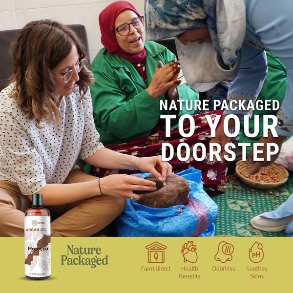Miniatura 3 de Nature Packaged Aceite de argán, aceite para el cabello, 8 onzas, aceite de vitamina E, aceite facial, hidratante para el cabello, aceite para la