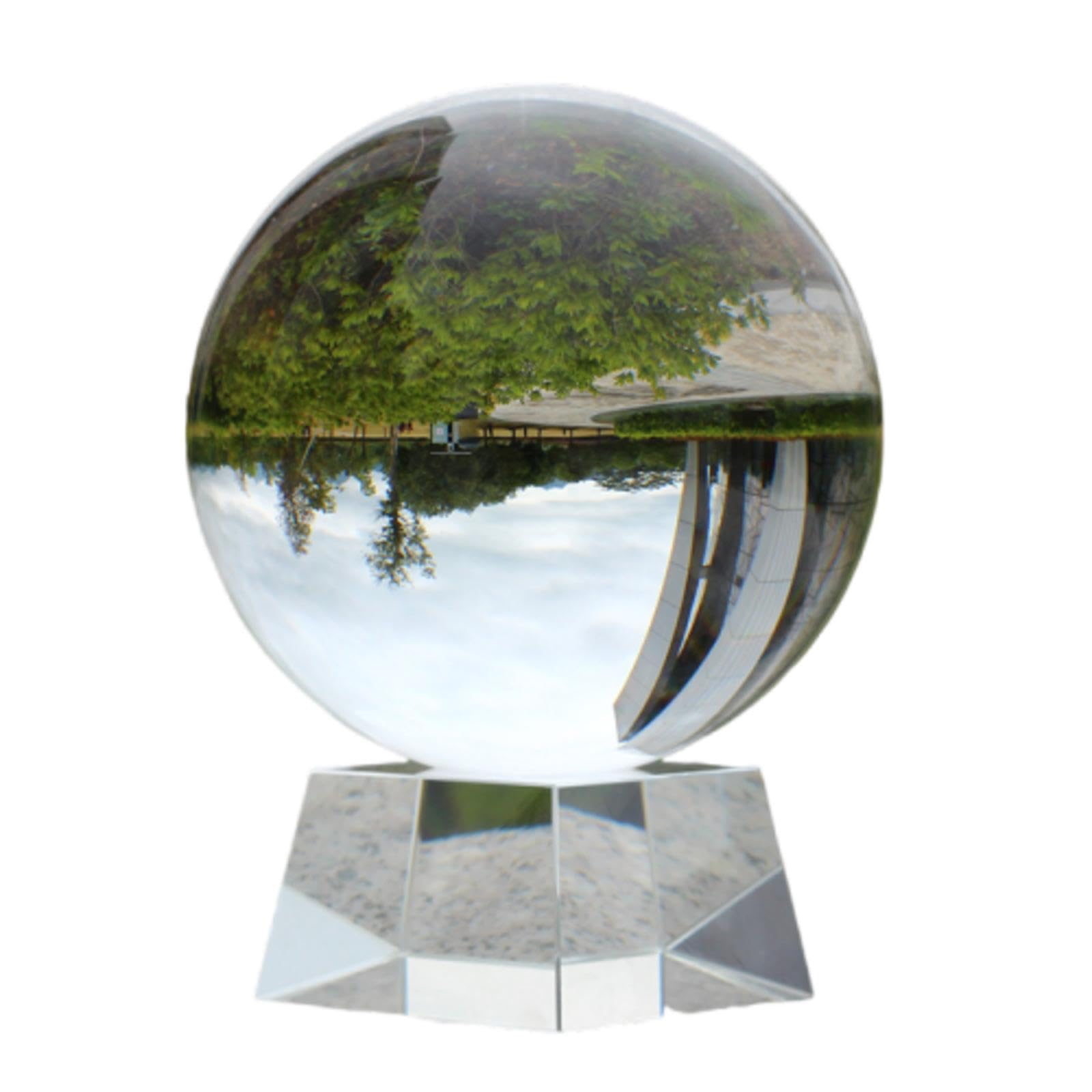 ICXLPMC Large Crystal Ball Transparent Feng Shui to Attract Wealth and Fortune Town House Decoration Living Room Office,A-15cm
