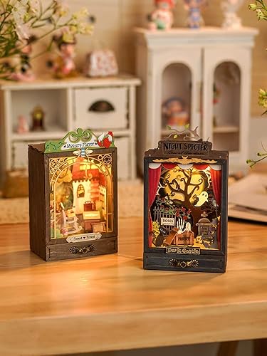 Miniatura 4 de Hands Craft Kit de casa en miniatura de bricolaje, modelo de casa de madera de bosque dulce, exhibición de edificio, decoración de habitación con