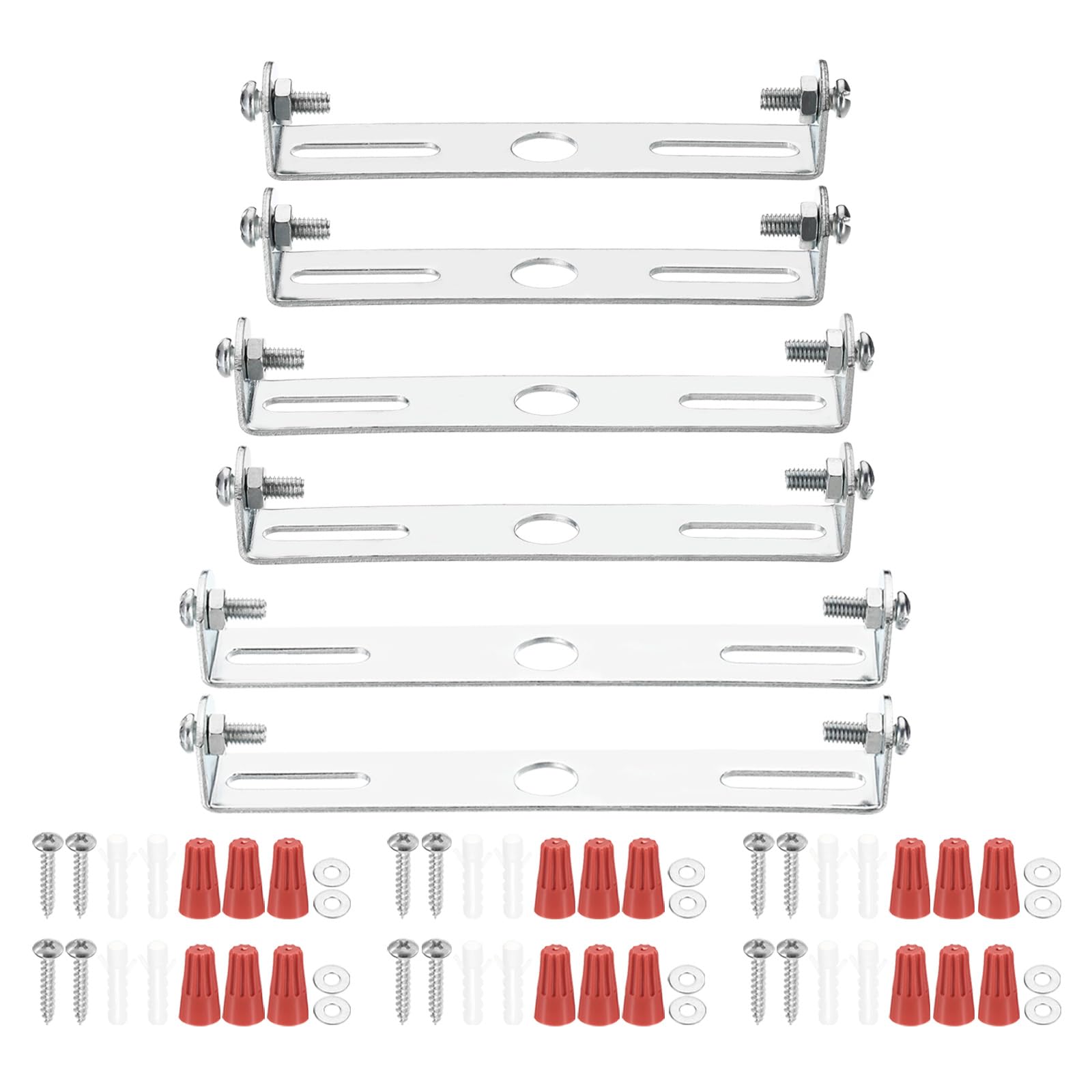PATIKIL 6 Set 3.54", 3.94", 4.53" Universal Light Fixture Mounting Bracket Kit