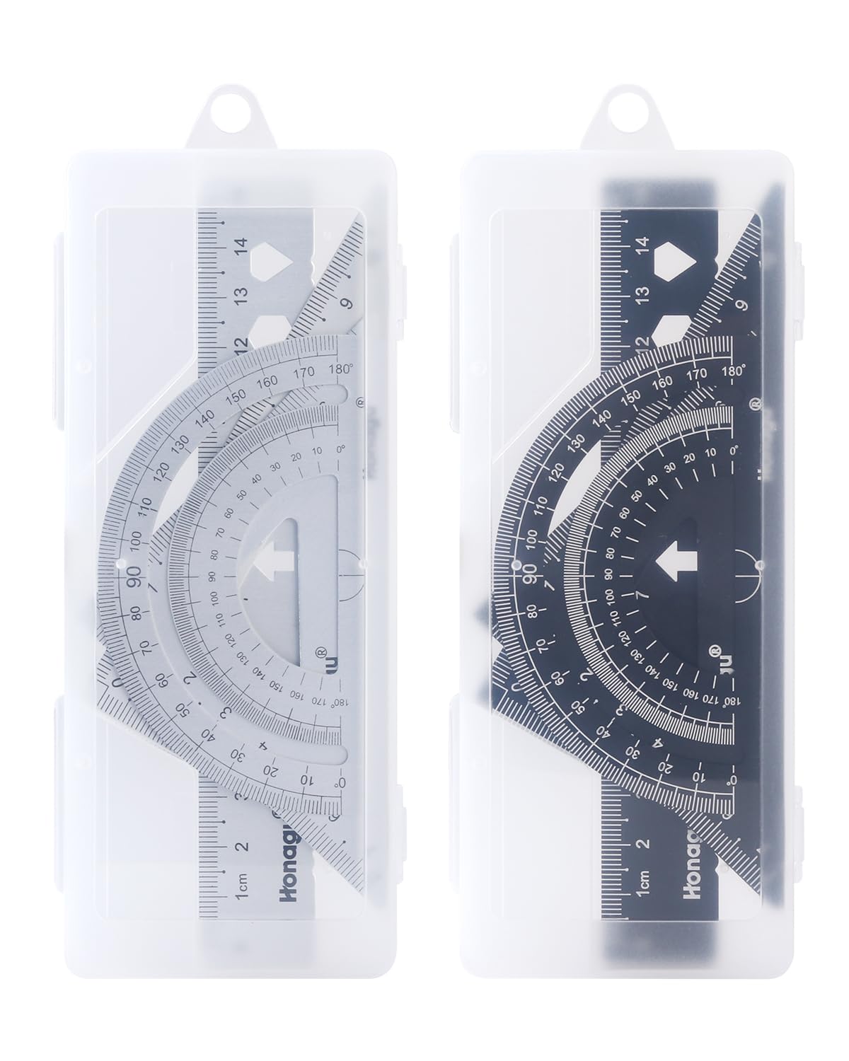 Kit De Dessin | Ensemble De Géométrie Professionnelle Avec Règles En Métal | Règle Triangle, Boussole Et Rapporteur, Crayons De Dessin, Fournitures De Dessin