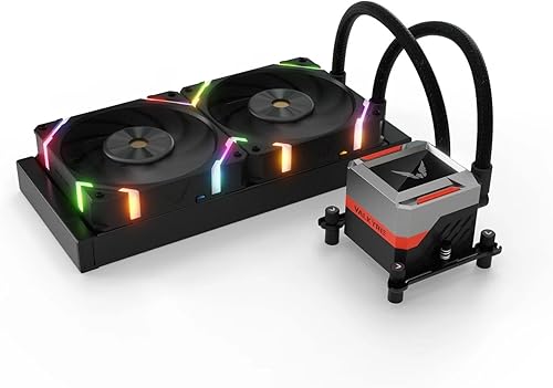Valkyrie Syn 240 ARGB 240mm AIO CPU Liquid Cooler – 2.4" LCD Screen – 2×120mm AR
