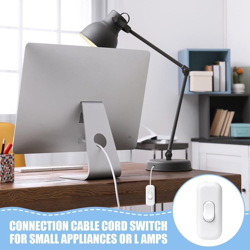 AXFEE 6A DP Inline Cord Switch, 4Packs Torpedo Switches, 2 or 3 Core Double Pole Switching Accept Round or Flat Wire - Image 4