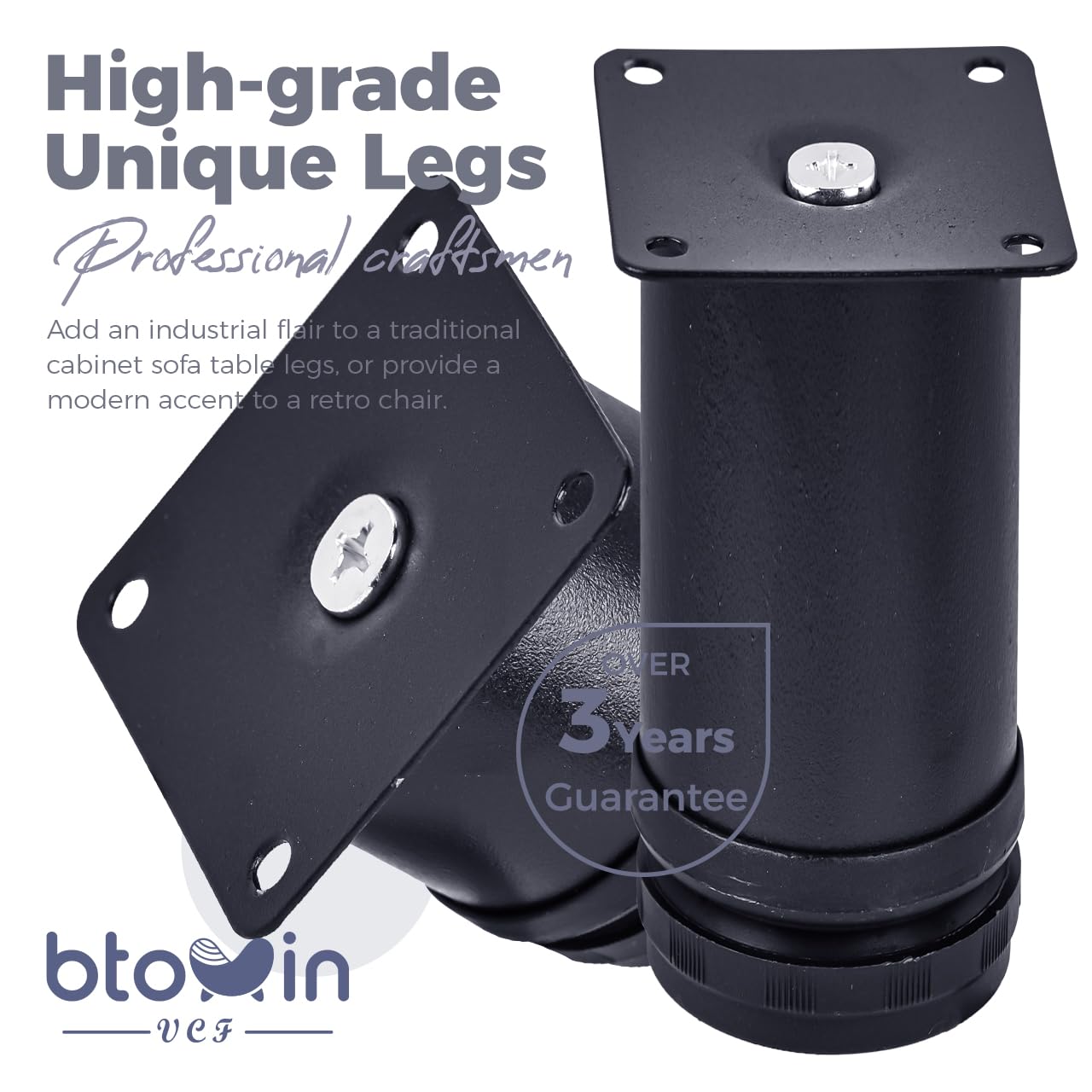 8 Inch / 20cm Metal Furniture Legs - Image 2