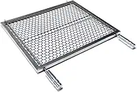 Grelha Moeda Inox Churrasqueira Alvenaria e Pré-moldada Churrasco Moeda Diversas Medidas Reforçada inox (40 x 50)