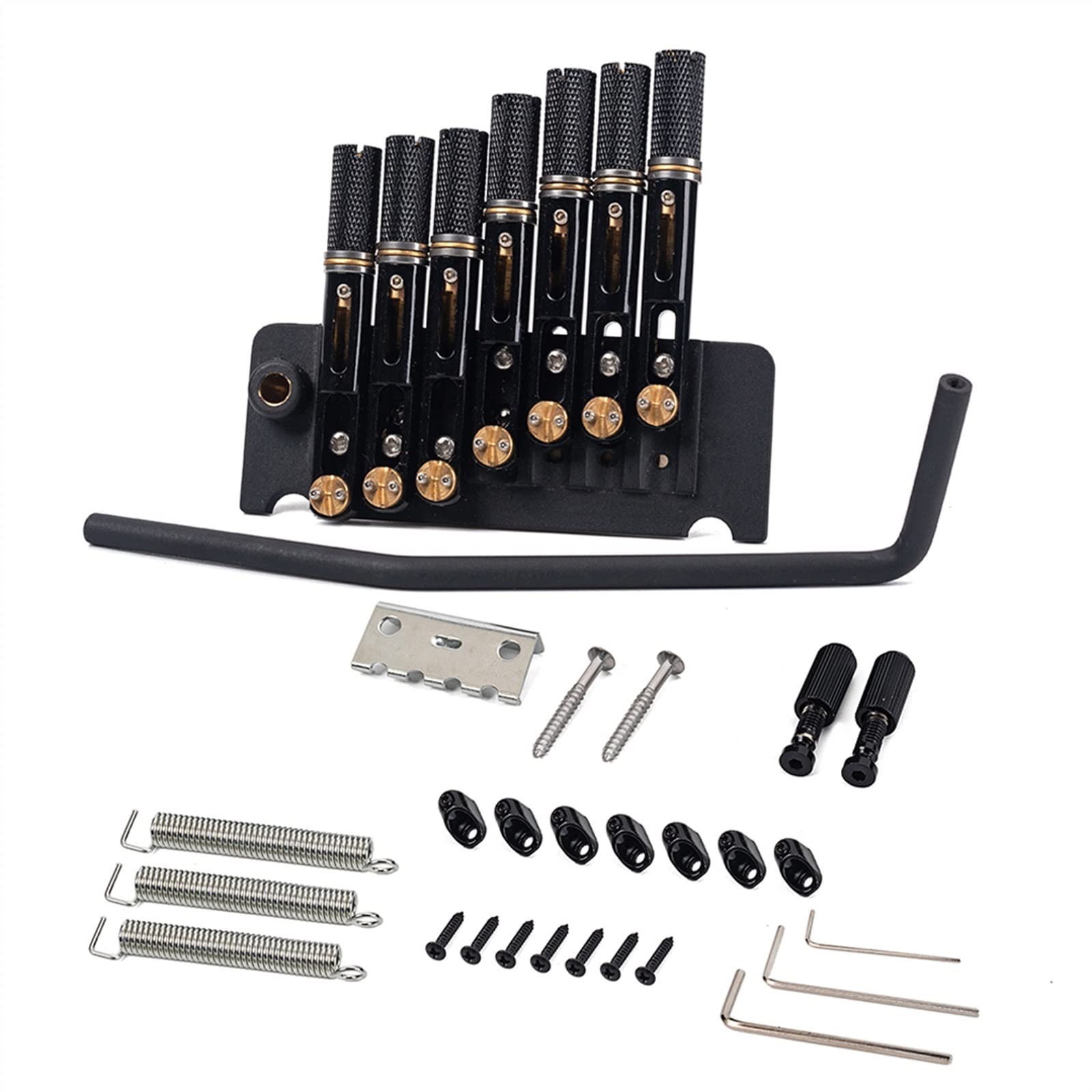 Ponte A Sella in Metallo Senza Testa A 7 Corde Ponte A Piastra di Deformazione per Sistema di Tremolo per Chitarra di Ricambio Kit Ponte per Chitarra elettrica