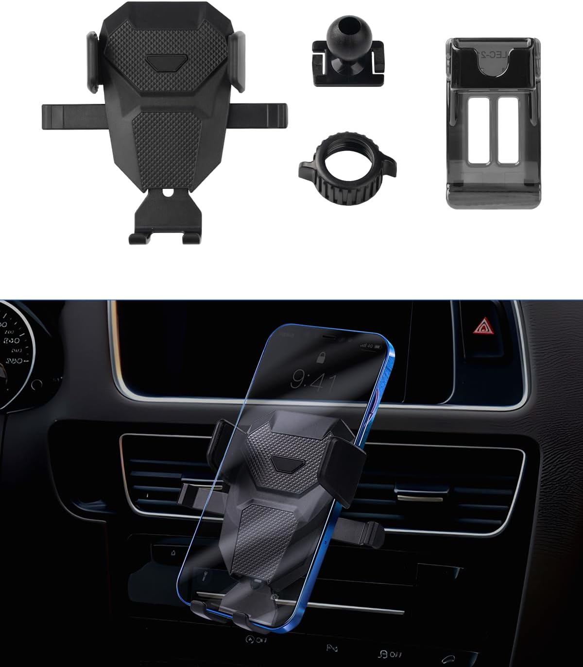 Karltys Car Phone Holder for 2010-2016 Audi Q5 /2014-2017 SQ5, Cell Phone Holder Air Vent Phone Mount for Audi Q5 Accessories, Hands Free Thick Case Friendly Mobile Holder Stand