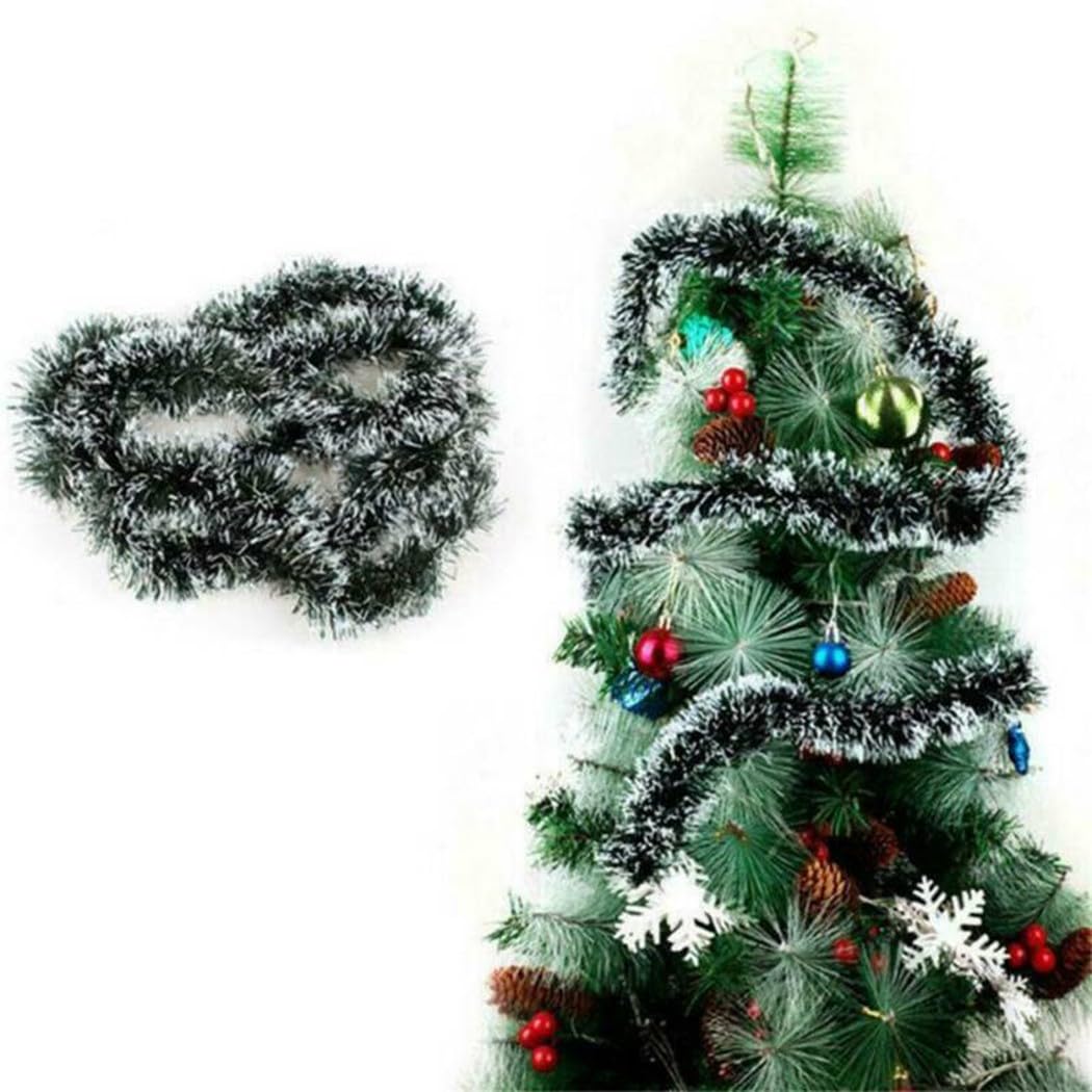 Guirnalda de espumillón para Navidad, Guirnalda navideña de 5 uds 2M con oropel Grueso,