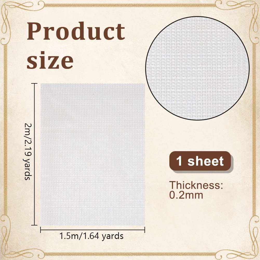 OLYCRAFT 78x59 Inch White Anti-Skid Rug Pad Table Mat Gripper 0.2mm Thick Rectangle Anti Slip Tablecloth Underlay Pad Non Slip Rug Pads for Household Carpet Mattress Floor Mat