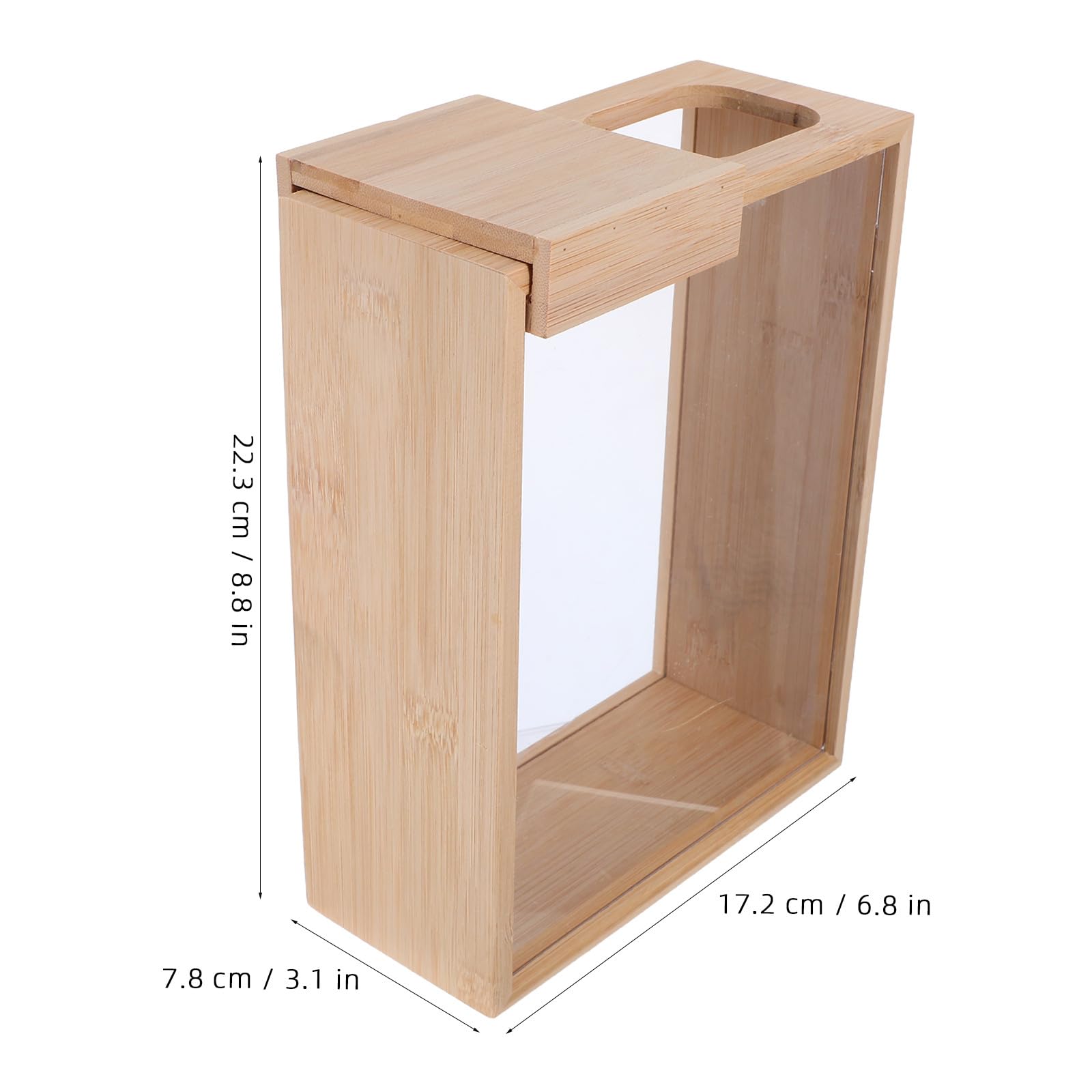 Zerodeko Lot de 2 boîtes à céréales en bambou, distributeur hermétique