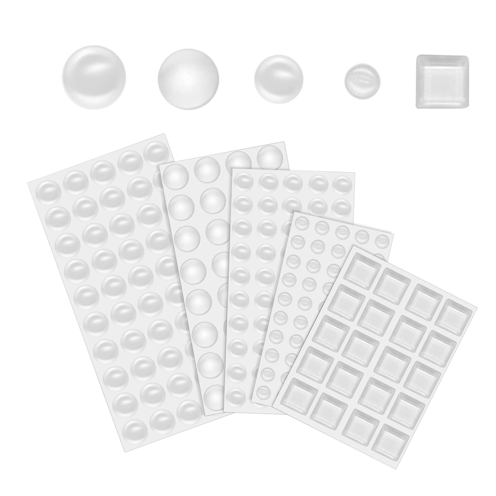 Clear Rubber Feet Bumper Pads 200 Pcs Cupboard Cabinet Door Stoppers Self Adhesive Rubber Pad for Chopping Board Stop Banging Furniture Glass
