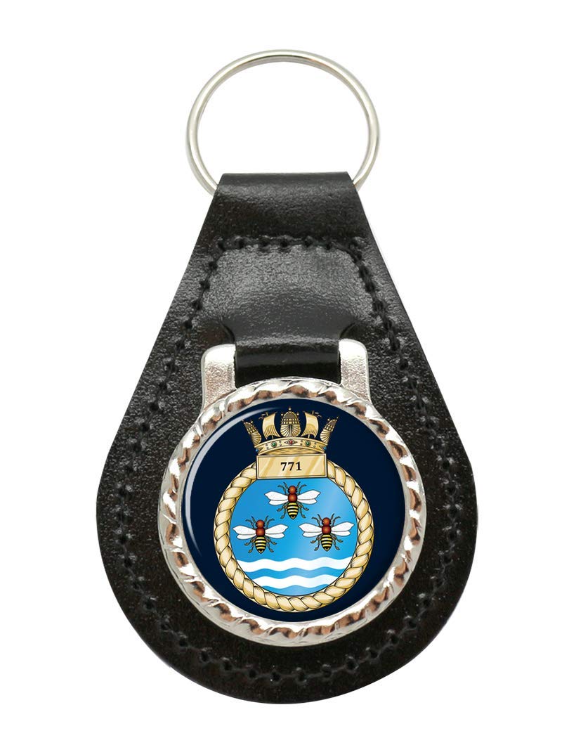 Giftshop UK 771 Naval Air Squadron, Royal Navy Leather Key Fob
