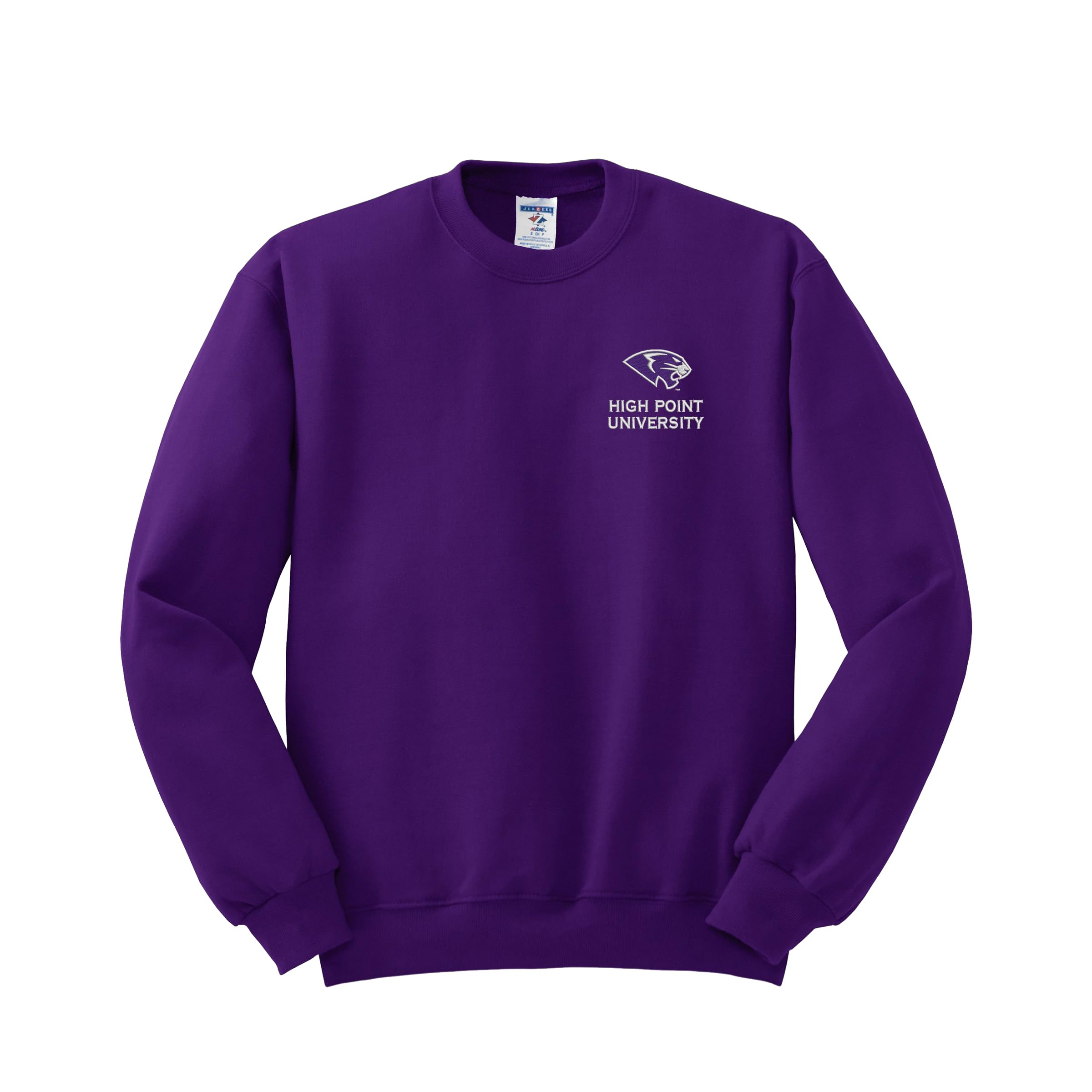 Sorority Letters Shop High Point University Crewneck Sweatshirt with Embroidered HPU Panther Logo