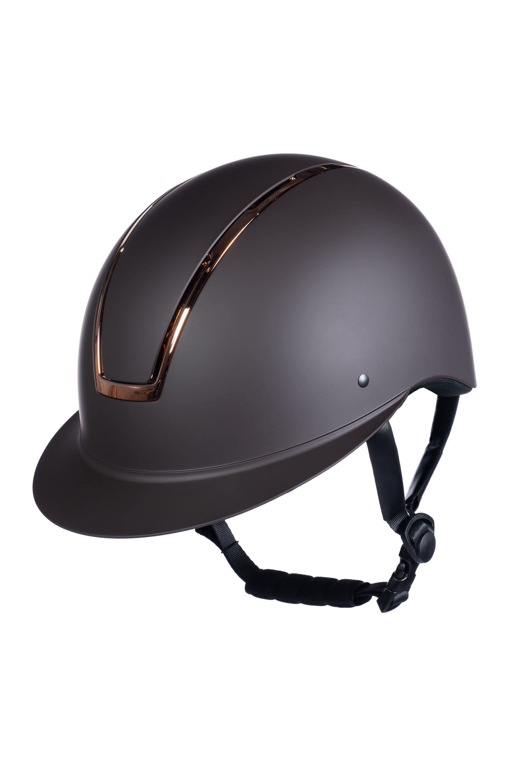 HKM Lady Shield Casco de Montar para Mujer Marrón/Rosa-Oro 55-57 cm