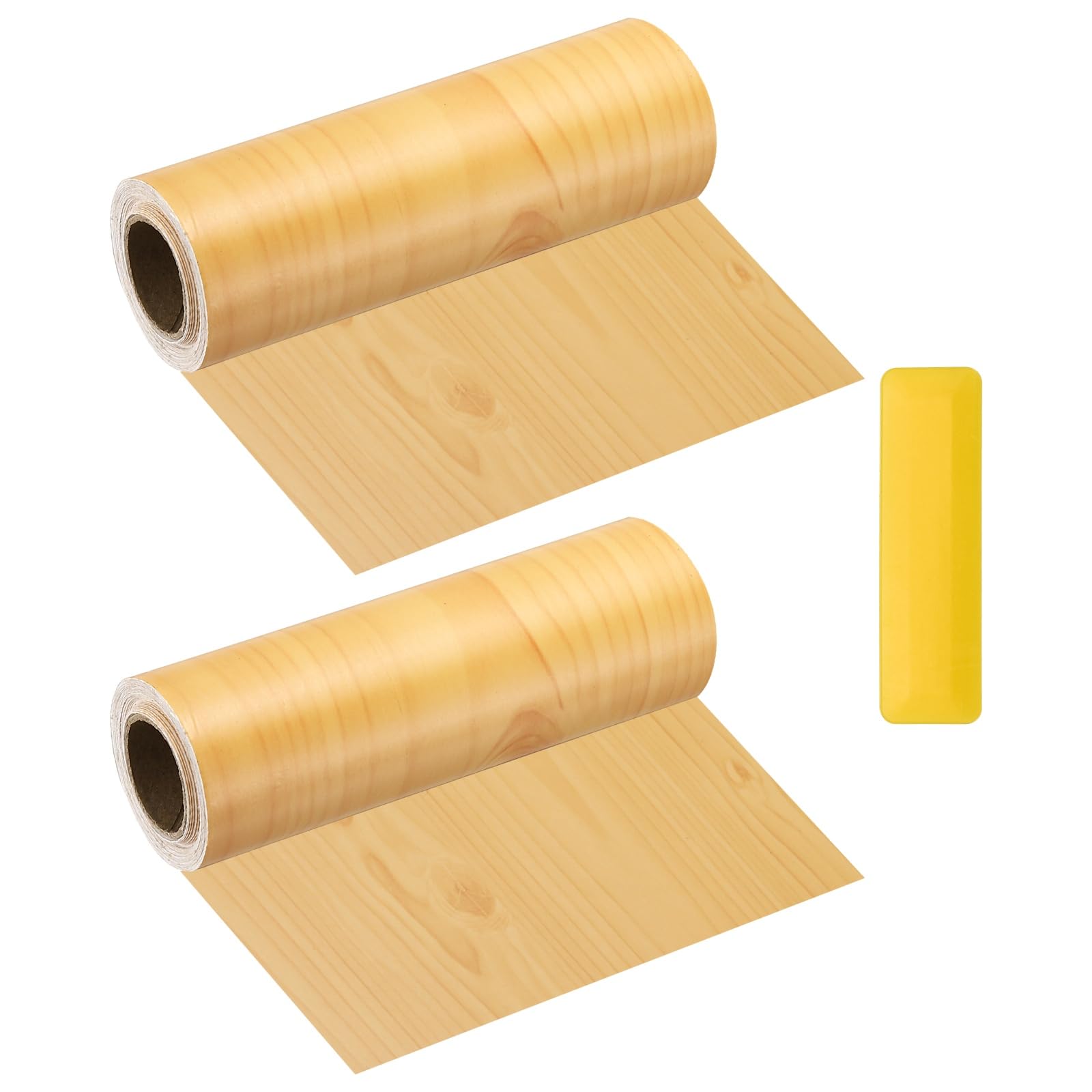 sourcing map Wood Grain Repair Tape with Scraper 15cm x 5m,Cherry