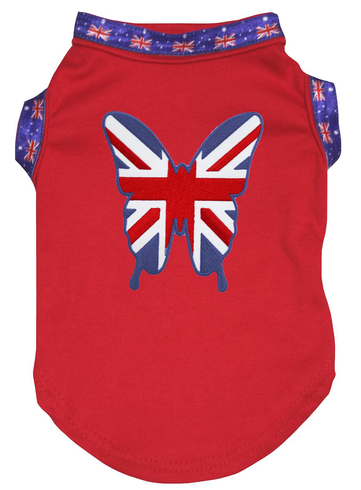Chemise pour chien rouge Britain Butterfly taille S