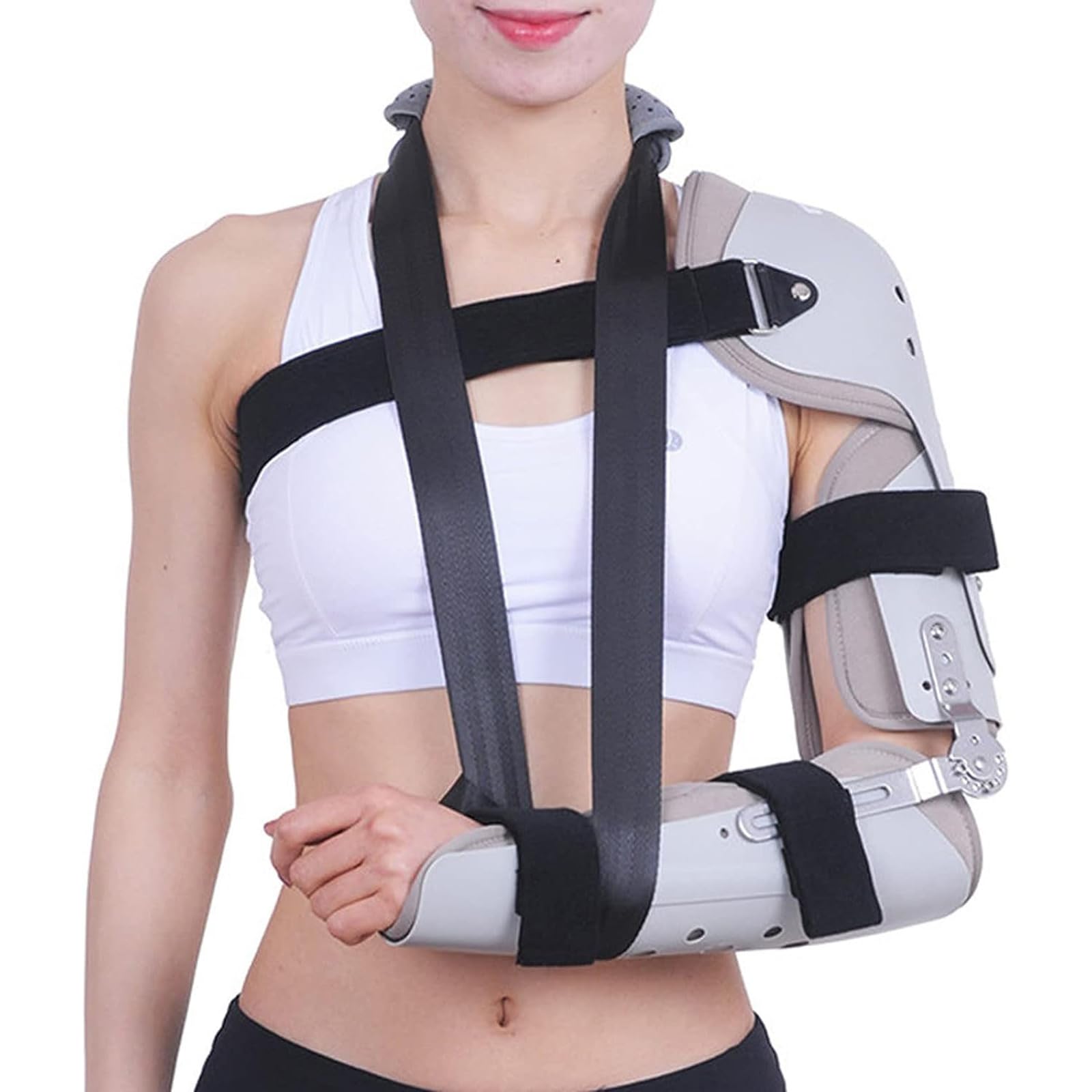 Cabestrillo Ajustable para Brazo, Inmovilizador De Codo con Articulación De Hombro Y Rango De Movimiento, para Estabilizador De Codo Postoperatorio.,Left