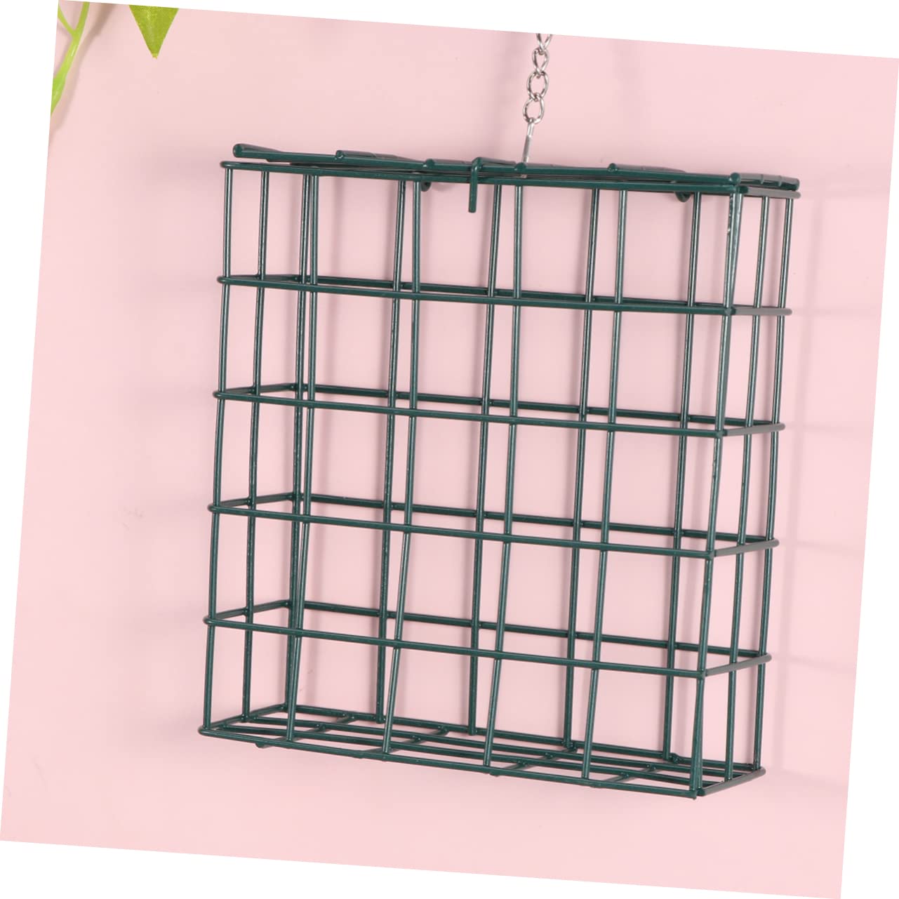 4 Piezas Squirrel Feeder comedero para pájaros Colgante Aves comederos para pájaros comedero para pájaros Cuadrado comedero para pájaros de Hierro Pastel sebo Ardilla alimentador