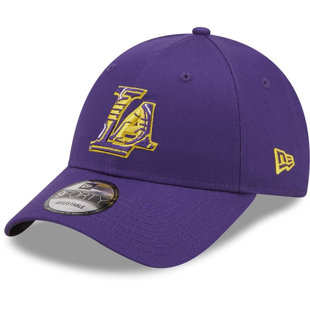 New Era Men's Purple 9Forty Strapback Cap - Logo Infll Los Angeles Lakers