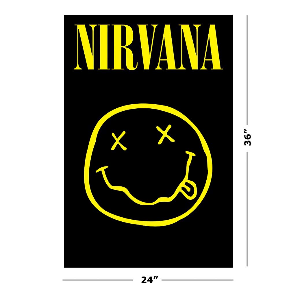 Amazon.com: Nirvana - 3 Piece Music Poster Set (Logo/Smiley