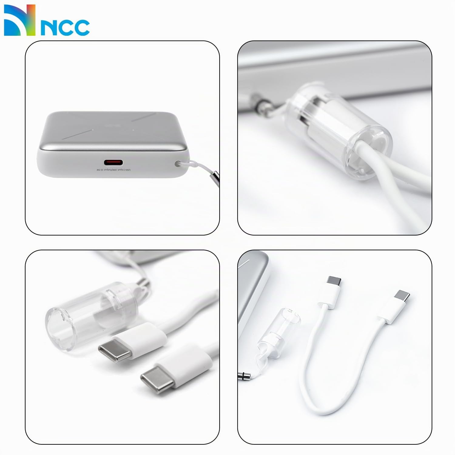 Power Bank Magnetico Wireless 10000mAh 1 porta USB-C + Cavo Type-c | compatibile con Samsung Galaxy S26 S25 S24 S23 S22 S21 Ultra iPhone 17 16 15 Pro Max, Google Pixel 9 Honor Magic8 Xiaomi 15T