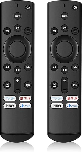 2 piezas de control remoto universal para Insignia Fire TV y Toshiba Fire TV con Prime VideoNetflixHBO, teclas de acceso directo Vue (sin voz