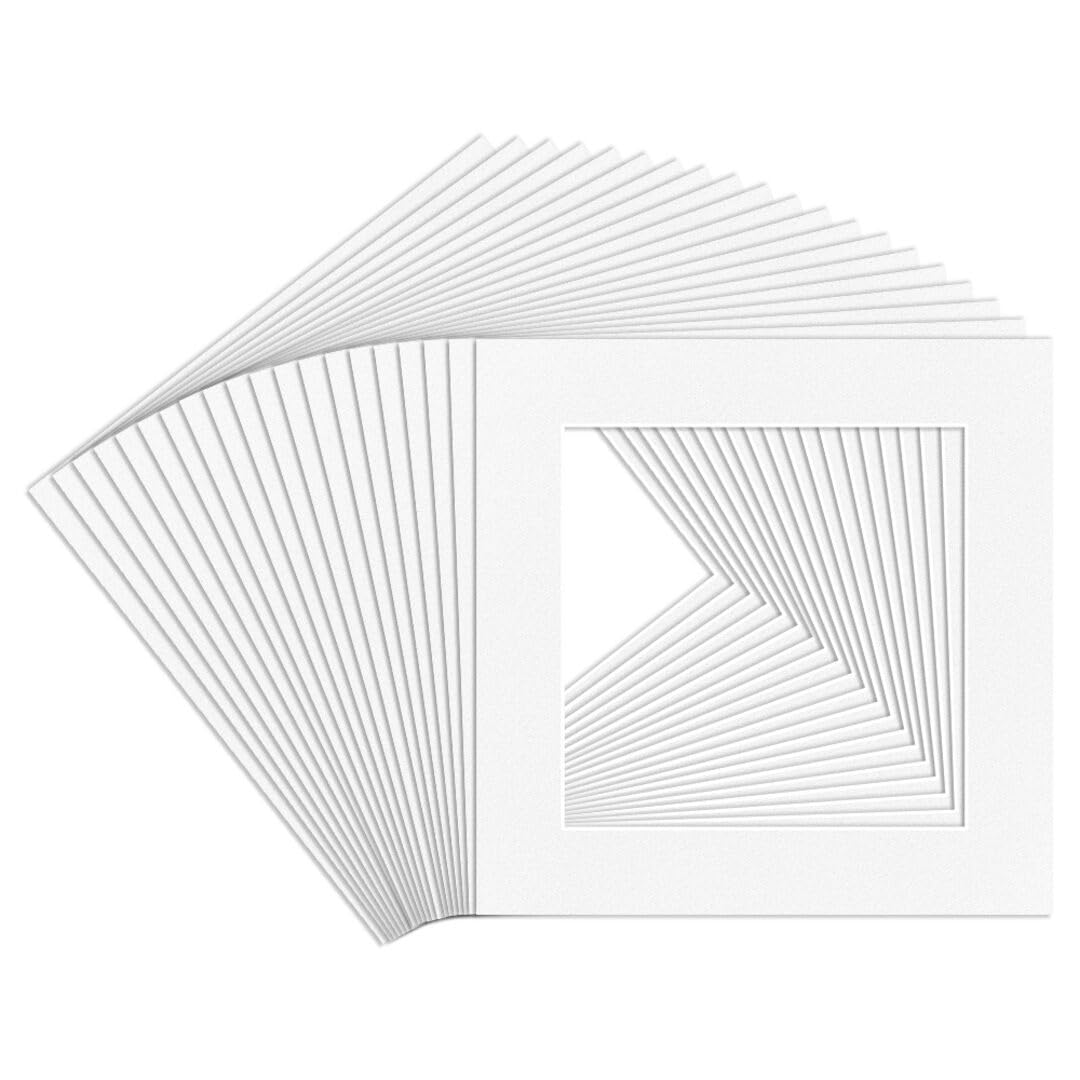 Procut Global White 5x5" Picture Mounts - Fits 3.5x3.5" Photo Size — image 1