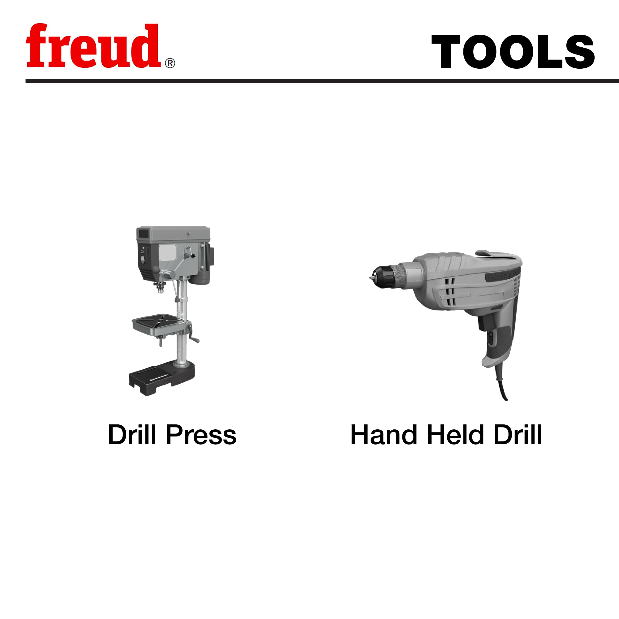 Freud zestaw wierteł Forstner z węglika spiekanego (1/4" do 1-3/8" śr. (FC-107)