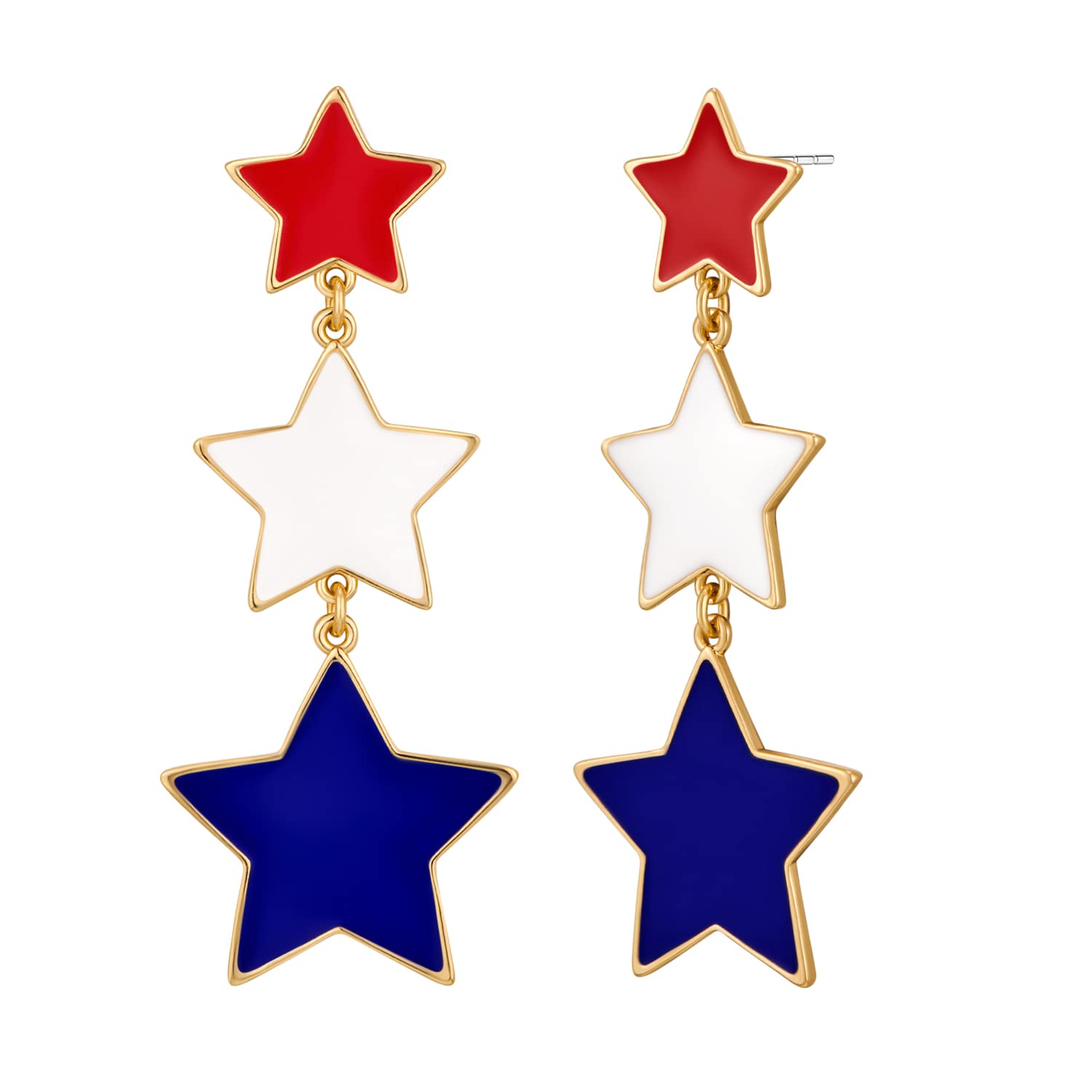 American Flag Earrings 4th of July Earrings for Women USA Dangle Drop Earrings Independence Day Patriotic Earrings Holiday