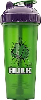 Performa Hero Series Marvel Shakers - Proteinshaker Hero Shaker Allenamento Bodybuilding - 800ml (Hulk)