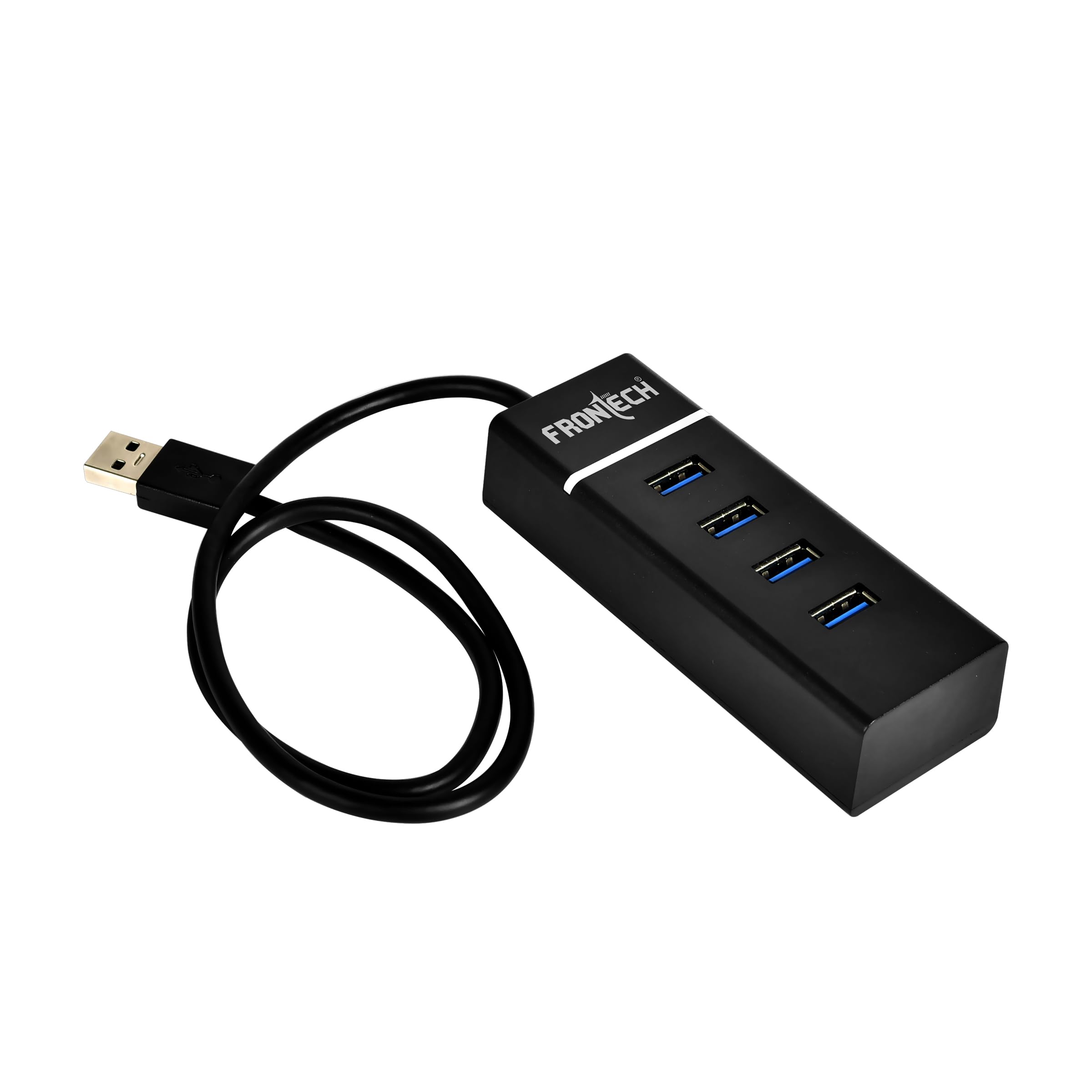 FRONTECH Universal USB 2.0 4-Port Hub with LED Light|Ultra Slim Splitter Adapter Cable|480 Mbps Speed|Fuse Protection for PC,Computer,Notebook,USB Flash Drives and Other Devices|Black|1 Year Warranty (B0C8B4422Q) Amazon Price History, Amazon Price Tracker