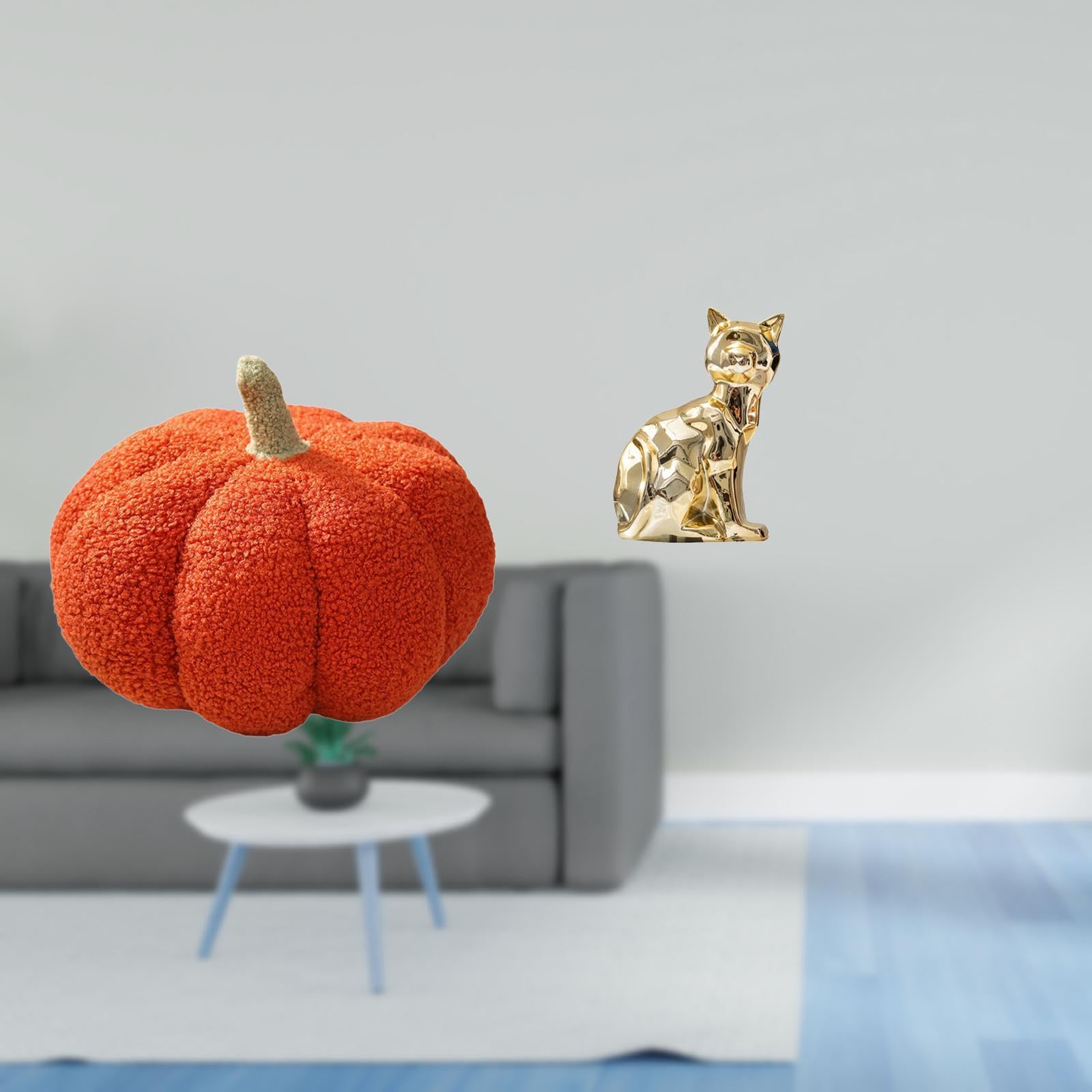 SECRET DESIRE Halloween Pumpkin Cat Pillow Sculpture Plush Decorative Sofa Cushion Figurine Animal Art Craft Ornament for Bed Bedroom Room Decor|Home D?©cor|Pillows-image-42