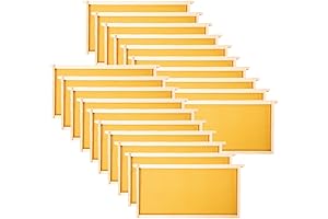 20 Pack Honey Bee Frames with 100% Beeswax Coated Food Grade Foundation Sheets