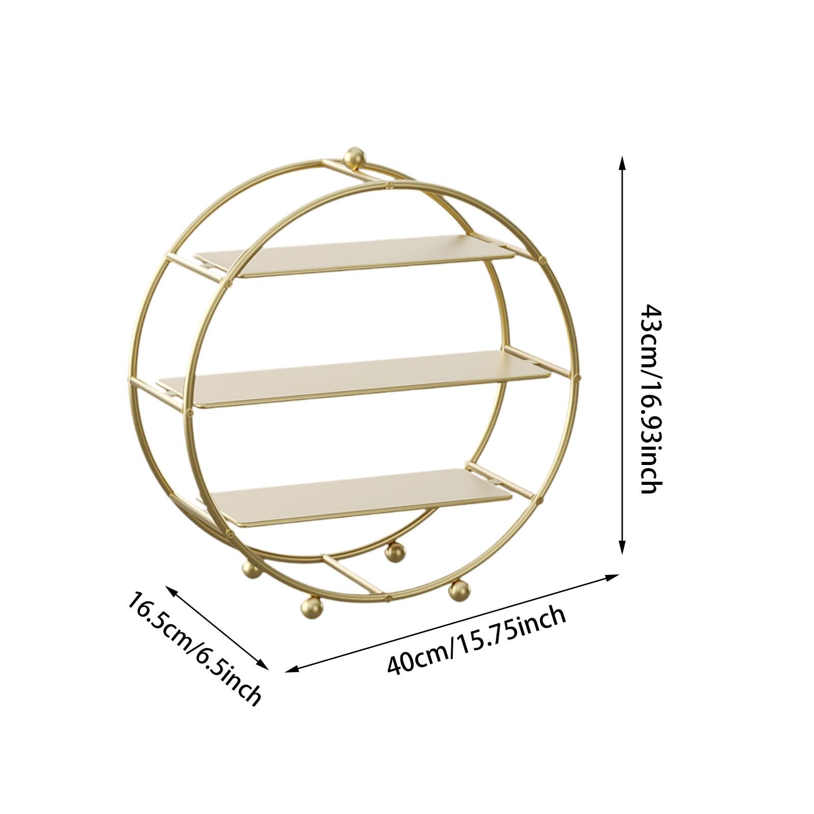 perfk Soporte para Magdalenas de 3 Niveles, Bandeja para Servir escalonada, Soporte Moderno para Galletas, postres, Soporte para Magdalenas para Cocina, Oro