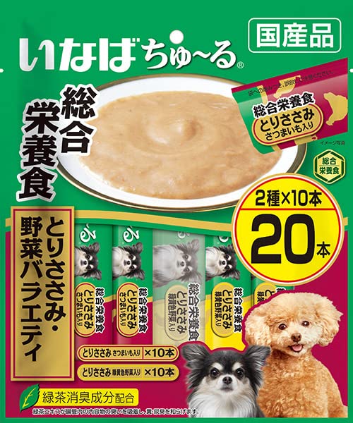 Amazon.co.jp: いなば ちゅ~る 総合栄養食 とりささみ・野菜バラエティ