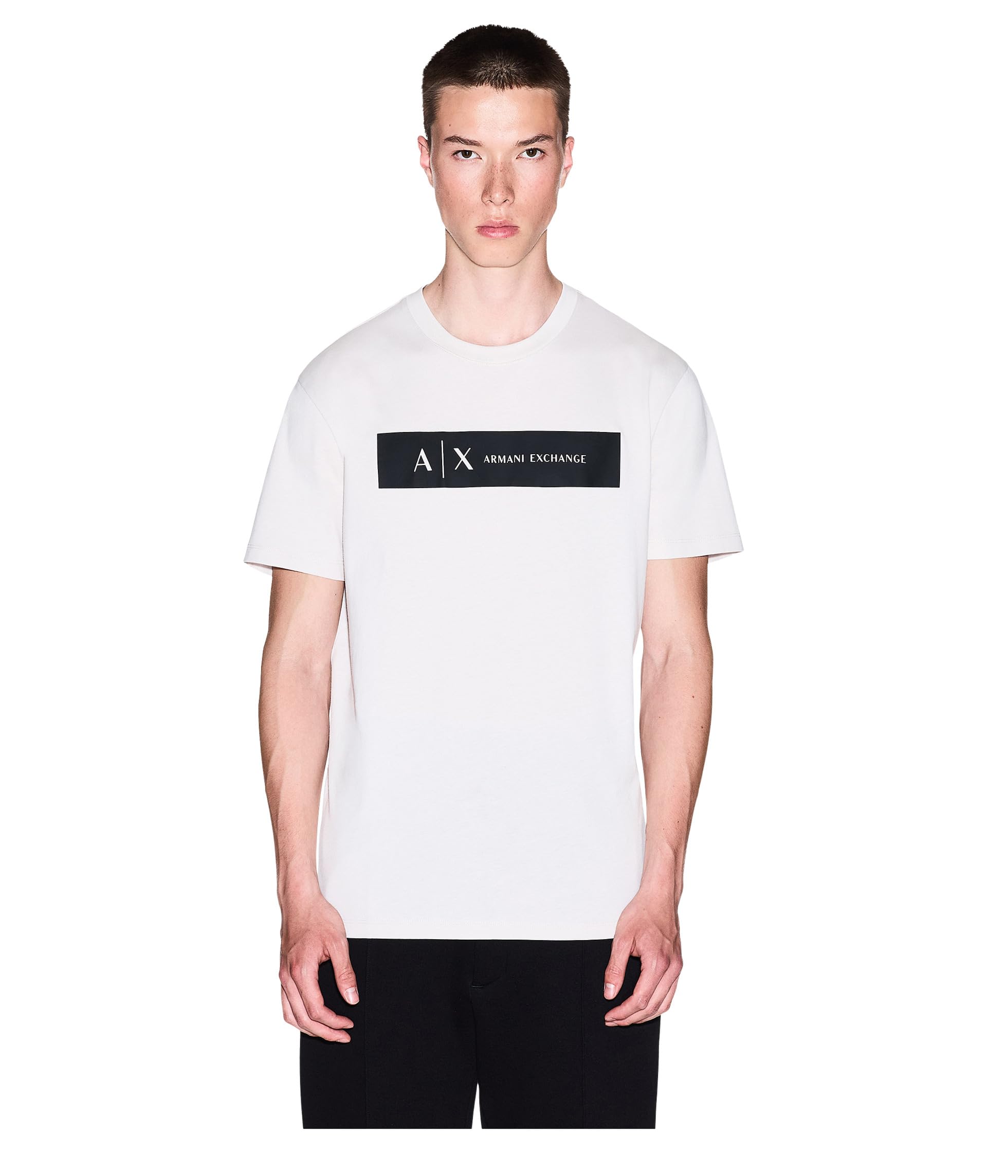 Armani Exchange Men's Wind Chime Short Sleeve Contrast Logo T-Shirt Grey Xxl, Xxl