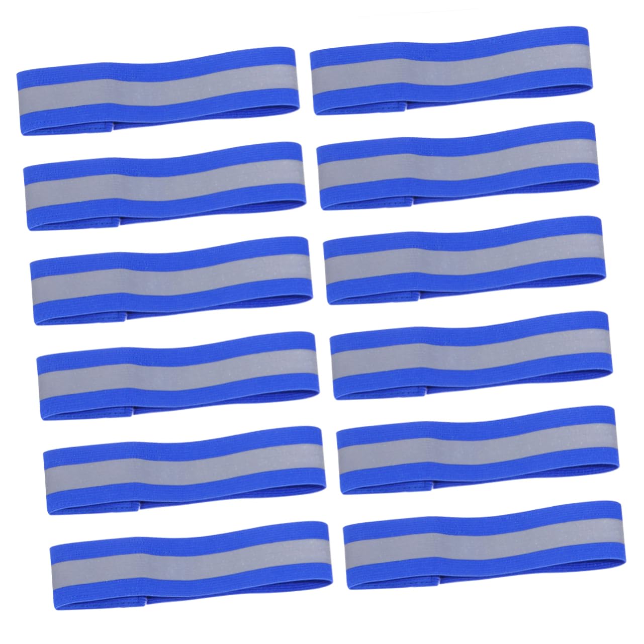 Milisten 1set Reflective Wristbands for Night Running Outdoor Sports Safety Arm Band High Visibility Reflective Bracelets for Jogging Cycling Walking Hiking Blue 12pcs